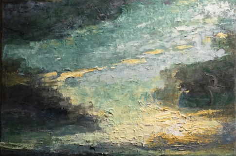 Michael Franke, Erebos, huile sur toile, 80 x 40 cm